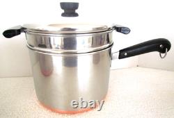 Revere Ware Pre'68 Lot Set Pots, Pans, Dutch Oven, Steamer, Dutch Oven Lids Euc