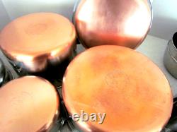Revere Ware Pre'68 Lot Set Pots, Pans, Dutch Oven, Steamer, Dutch Oven Lids Euc