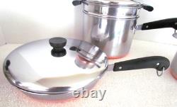 Revere Ware Pre'68 Lot Set Pots, Pans, Dutch Oven, Steamer, Dutch Oven Lids Euc
