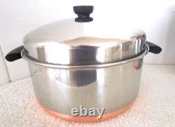 Revere Ware Pre'68 Lot Set Pots, Pans, Dutch Oven, Steamer, Dutch Oven Lids Euc