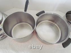 Revere Ware Pre'68 Lot Set Pots, Pans, Dutch Oven, Steamer, Dutch Oven Lids Euc