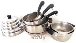 Revere Ware Pre'68 Lot Set Pots, Pans, Dutch Oven, Steamer, Dutch Oven Lids Euc