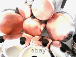 Revere Ware Pre'68 Lot Set Pots, Pans, Dutch Oven, Steamer, Dutch Oven Lids Euc