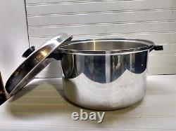 Royal Queen 12 Qt Stockpot Multi-Core 5-Ply Stainless Dutch Oven Frying Pan Lid