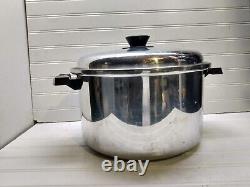 Royal Queen 12 Qt Stockpot Multi-Core 5-Ply Stainless Dutch Oven Frying Pan Lid