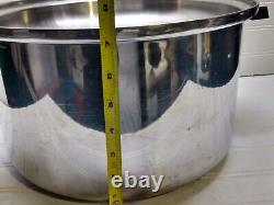 Royal Queen 12 Qt Stockpot Multi-Core 5-Ply Stainless Dutch Oven Frying Pan Lid