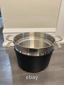 SCANPAN TechnIQ Nonstick Dutch Oven with Pasta Strainer No Lid NEW