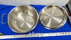 SILGA MILANO TEKNIKA 18/10 SS 12 STOCKPOT DUTCH OVEN WithMULTICORE BASE &LID DS43