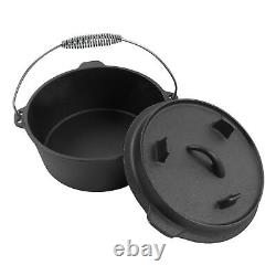 SPG Dutch Oven Cast Iron Dutch Oven With Lid For Outdoor Cooking