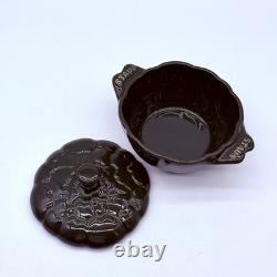 STAUB Artichoke Cocotte 0.5 Qt Burnt Orange Ceramic Mini Dutch Oven