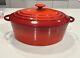 Staub Basix # 31 French Cast Iron Red Enameled 6 Qt Oval Dutch Oven France