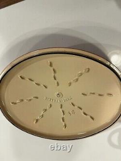 STAUB BASIX # 31 French Cast Iron RED Enameled 6 QT Oval Dutch Oven France