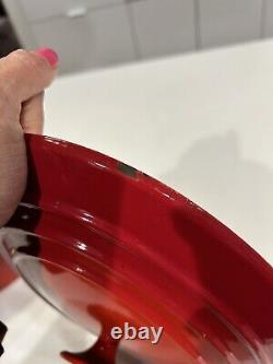 STAUB BASIX # 31 French Cast Iron RED Enameled 6 QT Oval Dutch Oven France