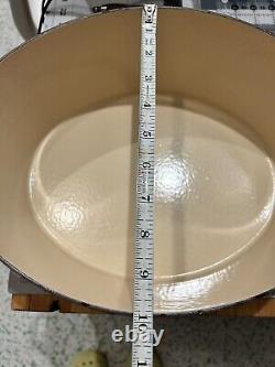 STAUB BASIX # 31 French Cast Iron RED Enameled 6 QT Oval Dutch Oven France