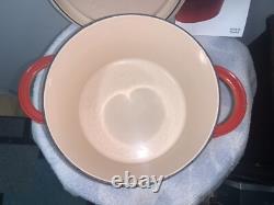 STAUB Basix Dutch Oven w Lid Enameled Cast Iron #18 ORANGE 2 QT France BRAND NEW