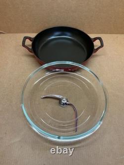 STAUB Cast Iron 3.5 qt Braiser with Glass Lid Dutch Oven Cherry