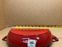 STAUB Cast Iron 3.5 qt Braiser with Glass Lid Dutch Oven Cherry