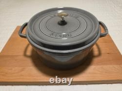 STAUB Cast Iron 7 qt, Round, Dutch Oven, Cherry