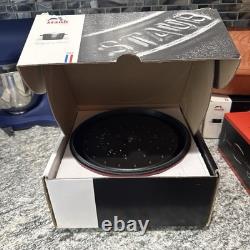 STAUB Cast Iron Dutch Oven 4-qt Round Cocotte, Cherry