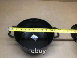 STAUB Cast Iron Dutch Oven 4-qt Round Dutch Oven Matte Black