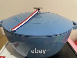 STAUB Cast Iron Dutch Oven 5 qt, 10.25in Round, Made in France, Blue