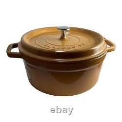 STAUB LA COCOTTE Cast Iron Dutch Oven #26 Mustard Yellow 10 1/4 inch France