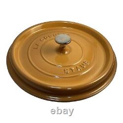 STAUB LA COCOTTE Cast Iron Dutch Oven #26 Mustard Yellow 10 1/4 inch France