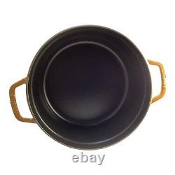 STAUB LA COCOTTE Cast Iron Dutch Oven #26 Mustard Yellow 10 1/4 inch France