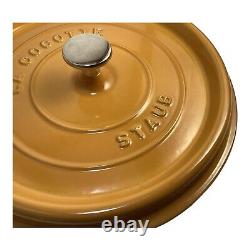 STAUB LA COCOTTE Cast Iron Dutch Oven #26 Mustard Yellow 10 1/4 inch France