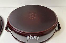 STAUB La Cocotte Oval Dutch Oven Grenadine Red Rooster Enameled Cast Iron 12.25