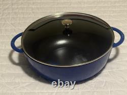 STAUB Le Grande 7.4 qt, Enameled Cast Iron Dutch Oven with Lid, Blue