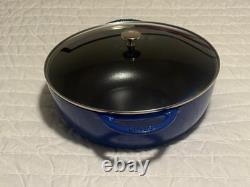 STAUB Le Grande 7.4 qt, Enameled Cast Iron Dutch Oven with Lid, Blue