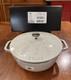 Staub Snowflake Dutch Oven 24 Round Cast Iron Truffle White New In Box 3.75qt