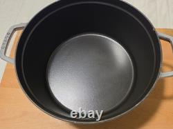 STAUD Cast Iron 13.25 qt, Round, Dutch Oven, Gray