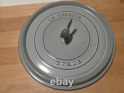 STAUD Cast Iron 13.25 qt, Round, Dutch Oven, Gray