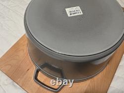 STAUD Cast Iron 13.25 qt, Round, Dutch Oven, Gray