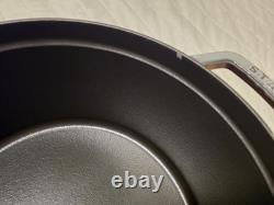 STAUD Cast Iron 13.25 qt, Round, Dutch Oven, Gray