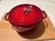 Staud Cast Iron 7 Qt, Round, Dutch Oven, Cranberry