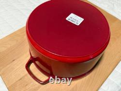 STAUD Cast Iron 7 qt, Round, Dutch Oven, Cranberry