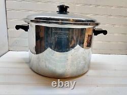 Saladmaster 12 Qt Stockpot Surgical T-304 Stainless Dutch Oven Fry Saute Pan Lid