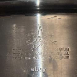 Saladmaster Stockpot 7Qt T304-316 Surgical Steel Dutch Oven Roaster Pan & Lid