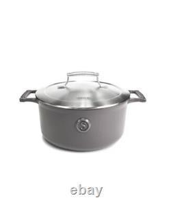 Saveur Selects Enameled Cast Iron 5 Qt Dutch Oven with Stainless Steel Lid