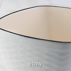 Square Dutch Oven Matte White 7 qt. Porcelain Enameled Cast Iron Covered Lid