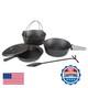 Stansport Pre-seasoned Cast Iron Cook Set 6 Piece Frying Pan Dutch Oven 16903