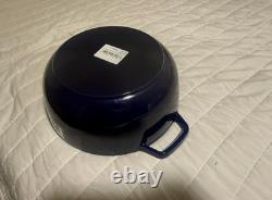 Staub 3.75qt Essential French Oven with Lilly Lid, LA Marmite. Dark Blue