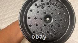 Staub Cast Iron3 qt, Round, Dutch Oven, White Matte