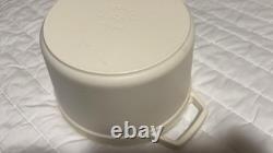 Staub Cast Iron3 qt, Round, Dutch Oven, White Matte