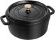 Staub Cast Iron 4qt Round Cocotte Dutch Oven Black (open Box)