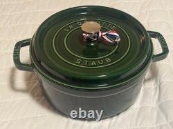 Staub Cast Iron 4-qt, Round, Dutch Oven, Basil