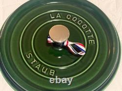 Staub Cast Iron 4-qt, Round, Dutch Oven, Basil